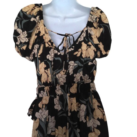 New Band of the Free Floral Maxi  Dress Wrap Boho Hippie Self Tie Viscose NWT  S - Picture 5 of 7